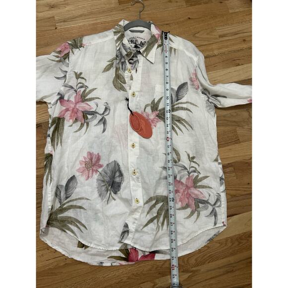 NWT Tommy Bahama Linen Long Sleeve Button Front Shirt Orchid Floral Mens Size L - Picture 8 of 10
